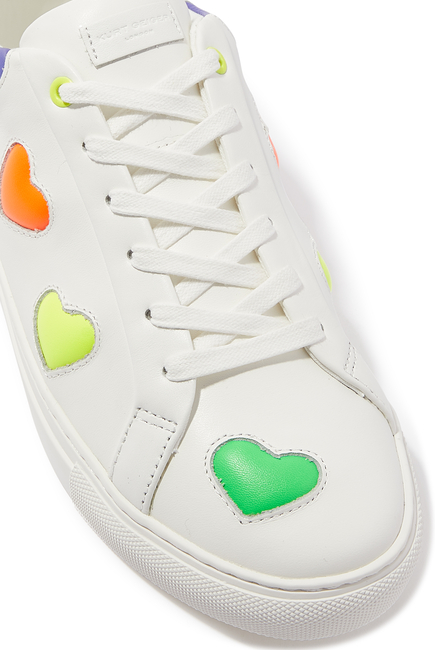 Lane Love Rainbow Neon Heart Sneakers